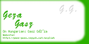 geza gasz business card